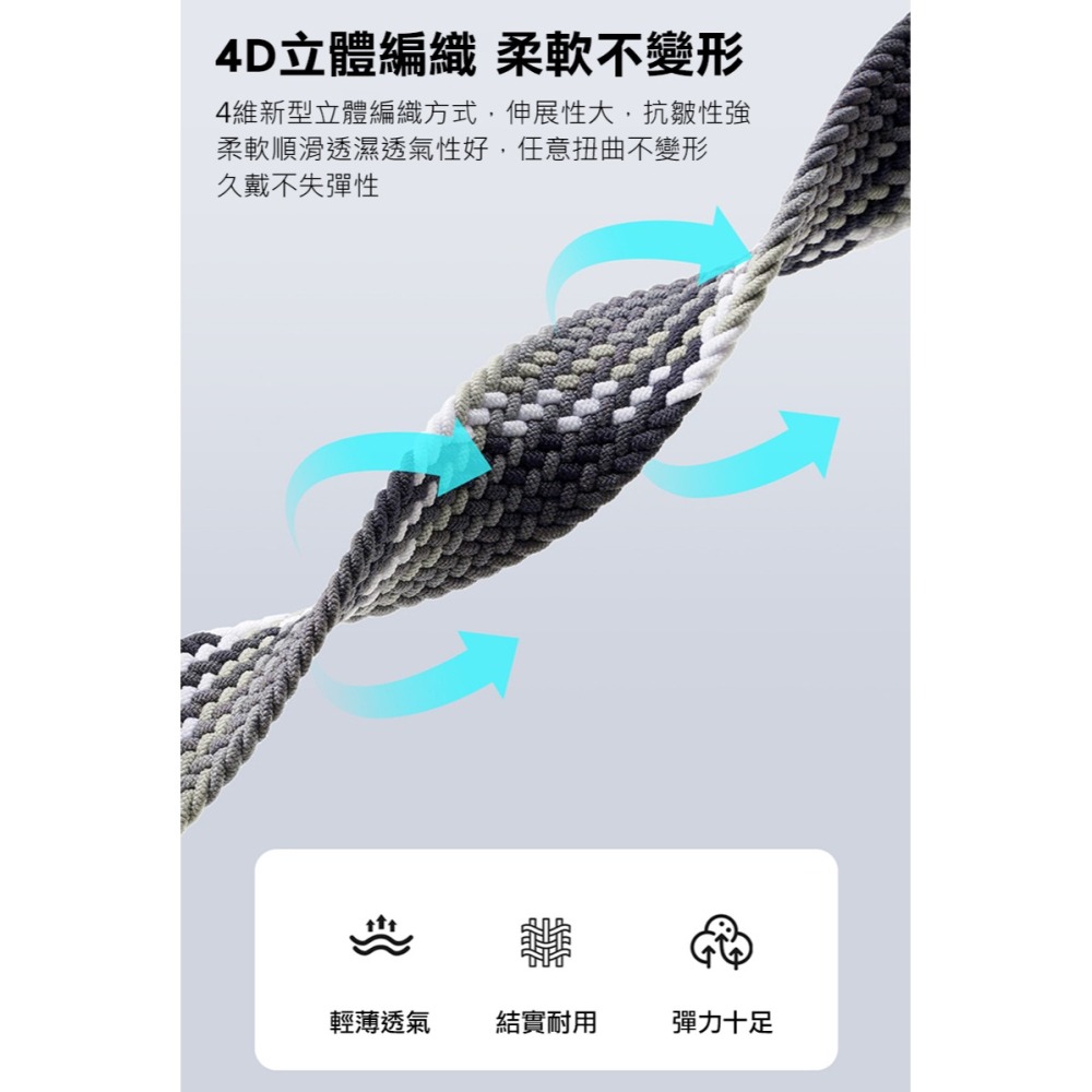 DUX DUCIS Apple Watch (42/44/45/46/49mm) 彈力磁吸扣編織錶帶 手錶帶 表帶 磁吸-細節圖5