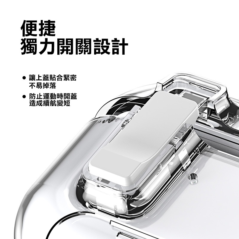 DUX DUCIS Apple 蘋果 AirPods Pro 2 冰晶支架保護套 保護殼 防摔殼 透明殼 透色殼-細節圖5