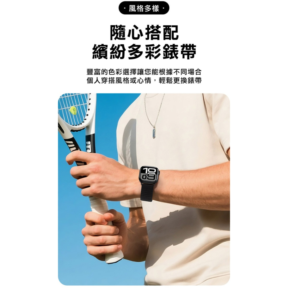 DUX DUCIS Apple Watch 系列 YE 尼龍編織錶帶 手錶帶 表帶 回環表帶 長度自由調整-細節圖6