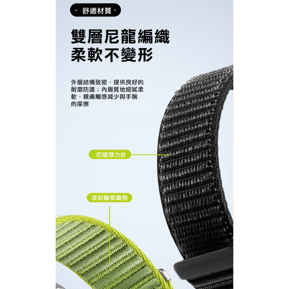 DUX DUCIS SAMSUNG 三星 Galaxy Watch 8 YE 尼龍編織錶帶 手錶帶 表帶 回環表帶-細節圖5