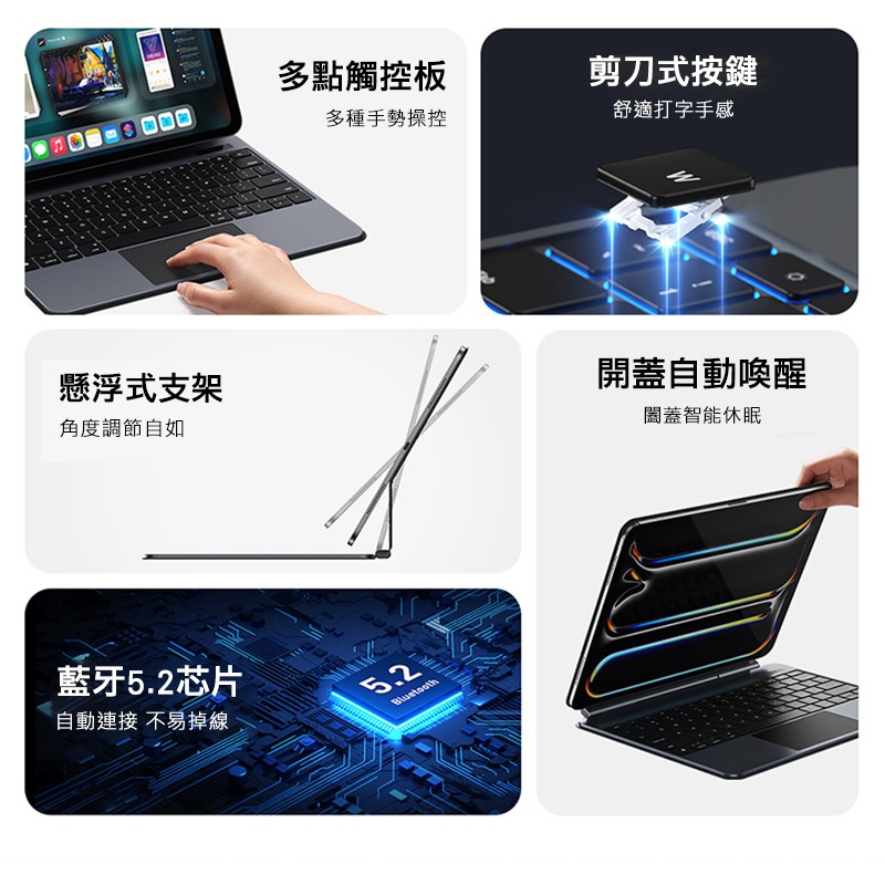 DUX DUCIS Apple 蘋果 iPad Pro 13 (2024/M4) DK 鍵盤(MK Pro) 平板保護套-細節圖5