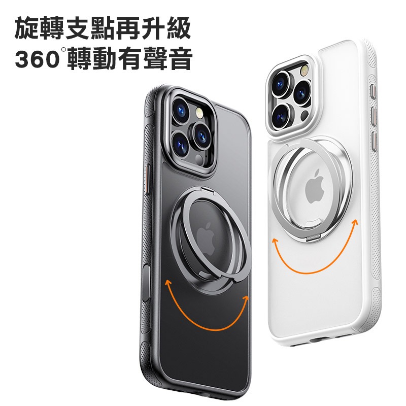 QinD Apple iPhone 16 Pro / 16 Pro Max 旋轉磁吸支點殼(含相機鍵) 相機鍵全包覆-細節圖5