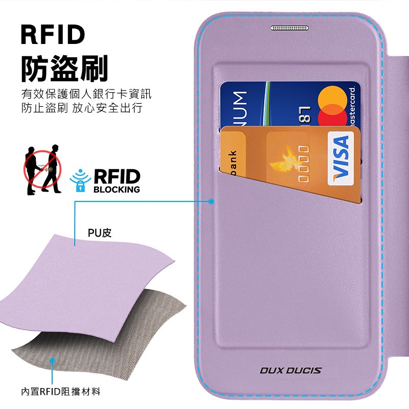 DUX DUCIS Apple 蘋果 iPhone 17 Pro SKIN X Pro 皮套 側翻皮套 插卡 保護套-細節圖4