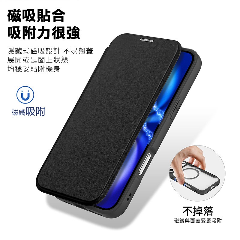 DUX DUCIS Apple 蘋果 iPhone 17 Pro SKIN X Pro 皮套 側翻皮套 插卡 保護套-細節圖8