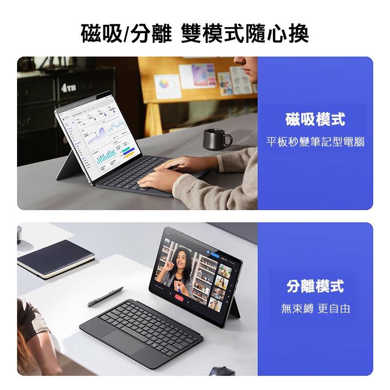 DUX DUCIS Microsoft 微軟 Surface Pro 12 DK 鍵盤(CK Pro) 智能吸附鍵盤-細節圖5