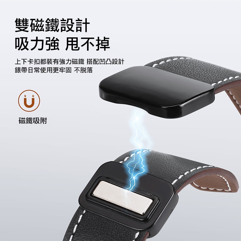 DUX DUCIS SAMSUNG 三星 Galaxy Watch 8 YA 真皮錶帶 手錶帶 表帶 磁扣 小牛皮 防水-細節圖6