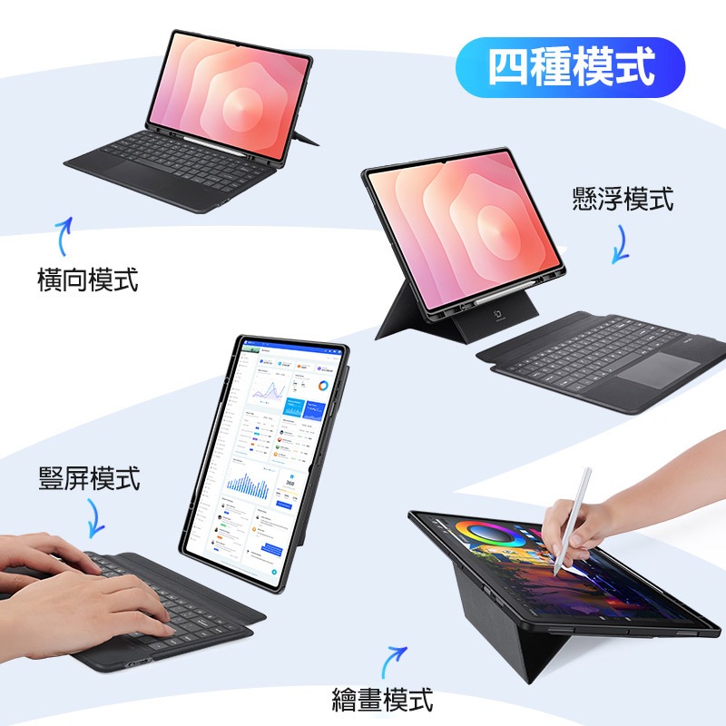 DUX DUCIS SAMSUNG 三星 Galaxy Tab A9+ / Tab A11+ DK 鍵盤保護套(背光版)-細節圖6