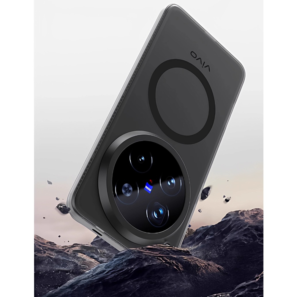 QinD vivo X300 Pro 5G 隱砂磁吸保護殼 手機殼 保護套 霧面殼 磨砂殼 磁吸殼 支援 MagSafe-細節圖5