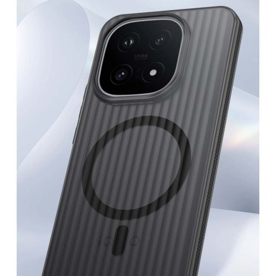 QinD iQOO 15 5G 光柵冰霧磁吸殼 瓦楞冰霧磁吸殼 手機殼 保護殼 保護套 磁吸殼 支援 MagSafe-細節圖3