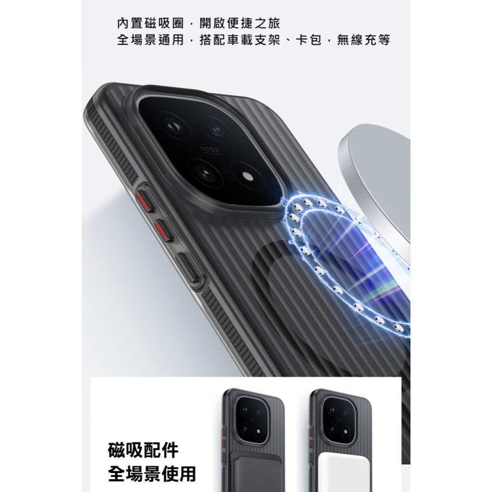 QinD iQOO 15 5G 光柵冰霧磁吸殼 瓦楞冰霧磁吸殼 手機殼 保護殼 保護套 磁吸殼 支援 MagSafe-細節圖6