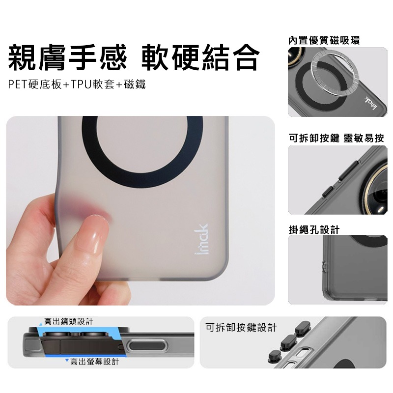 Imak 艾美克 SAMSUNG 三星 Galaxy A17 5G 巧克力保護套(磁吸款) 保護殼 輕薄 透明套 TPU-細節圖5