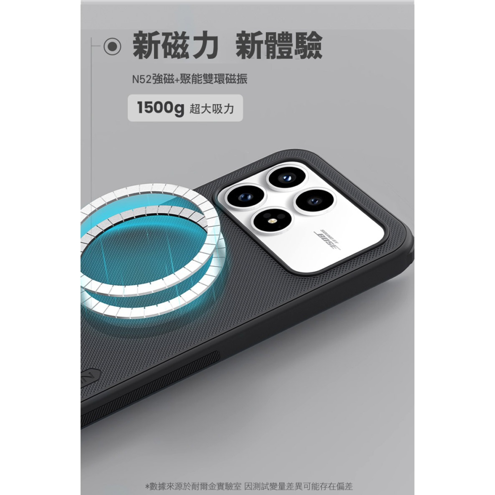 NILLKIN POCO F8 Pro 5G 磨砂護盾 Pro 磁吸保護殼 保護套 手機殼 磁吸殼 雙料殼-細節圖9