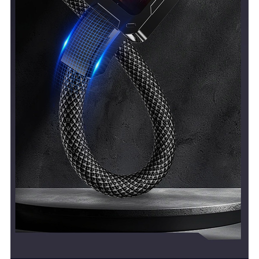 QinD USB Type-C 燈顯示充電線(1.2M)(100W) PD 快充線 充電線 傳輸線-細節圖11