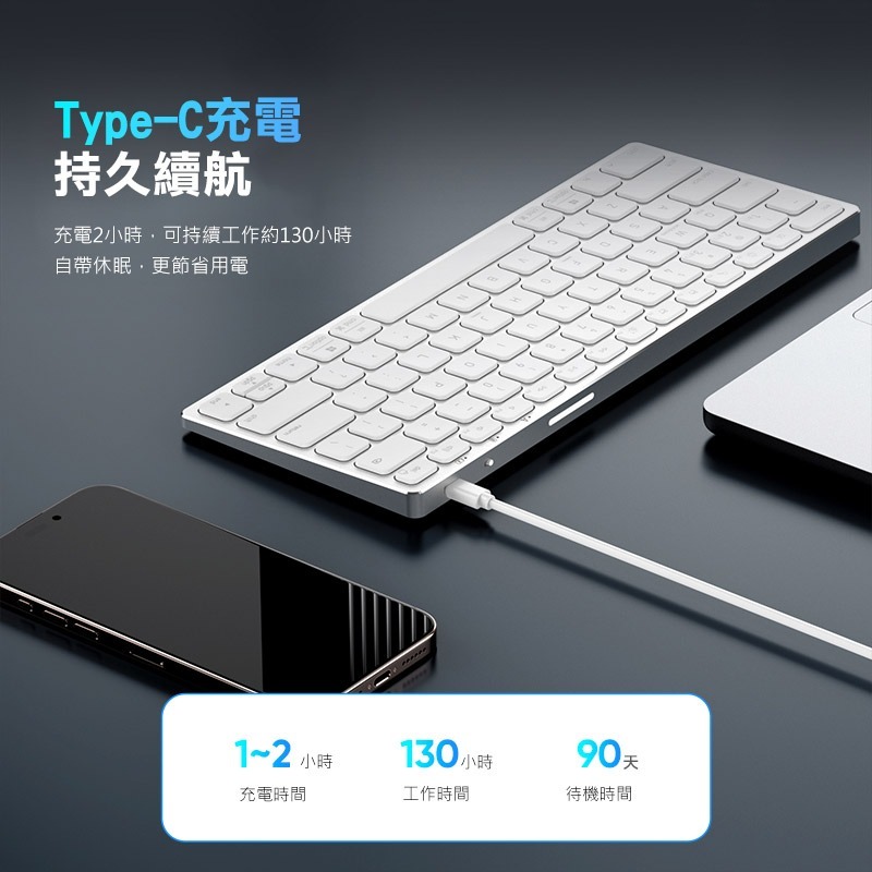 DUX DUCIS LK mini 鋁合金藍牙鍵盤 辦公鍵盤 藍芽鍵盤 windows/Mac OS 注音 倉頡-細節圖5