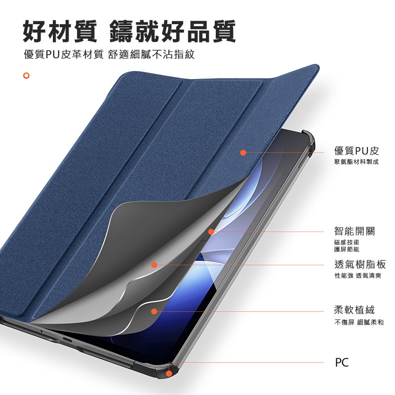 DUX DUCIS Xiaomi 小米 Pad mini DOMO 皮套 平板保護套 保護殼 三折皮套 防摔套-細節圖8
