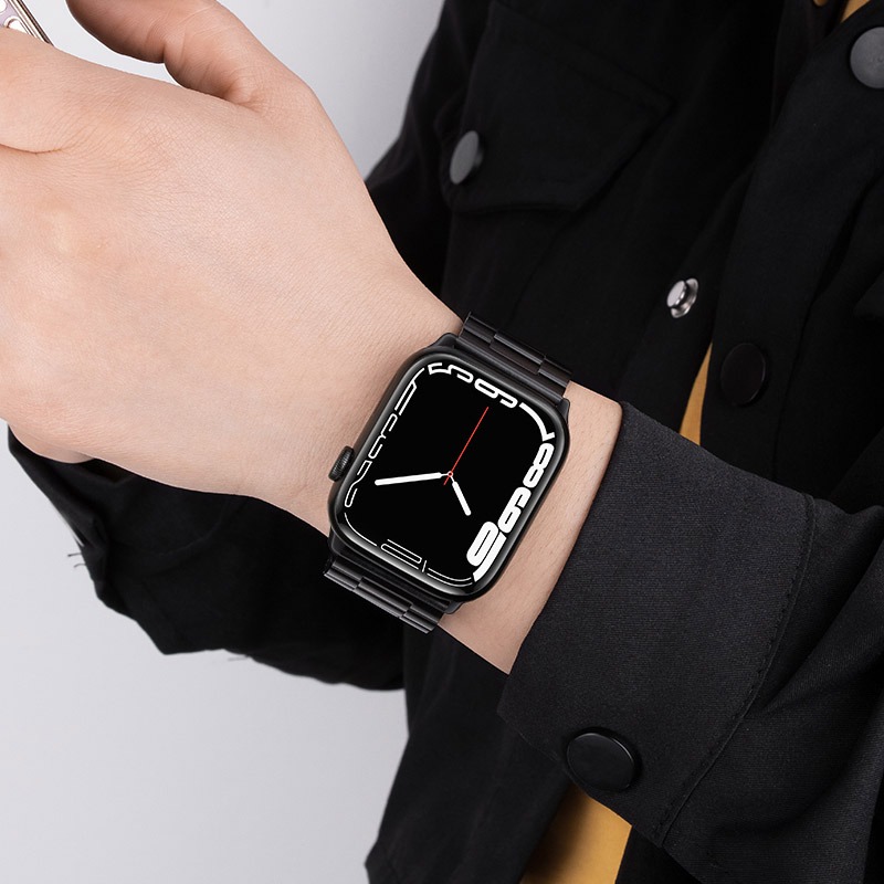hoco Apple 蘋果 Watch (38mm/40mm/41mm/42mm(十代)) 格朗三珠鋼錶帶(附錶帶調整器-細節圖4