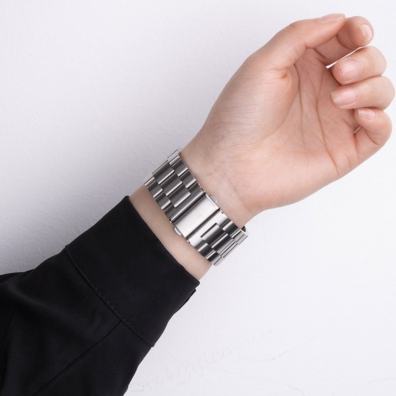 hoco Apple Watch (42mm/44mm/45mm/46mm/49mm) 格朗三珠鋼錶帶(附錶帶調整器)-細節圖7