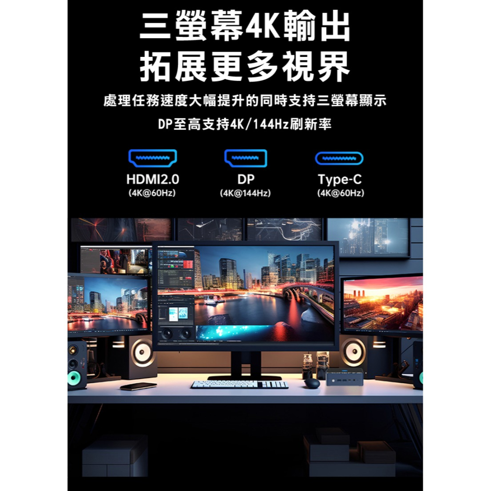 MOREFINE M9S 迷你電腦(Intel Core i3-N305 3.8GHz) - 小桌機 三螢幕輸出 WIN-細節圖9