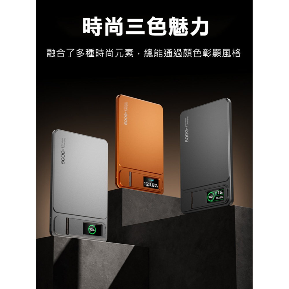 QinD Qi2 三合一無線充行動電源(5000mAh)(CCC認證) 支援 MagSafe-細節圖10
