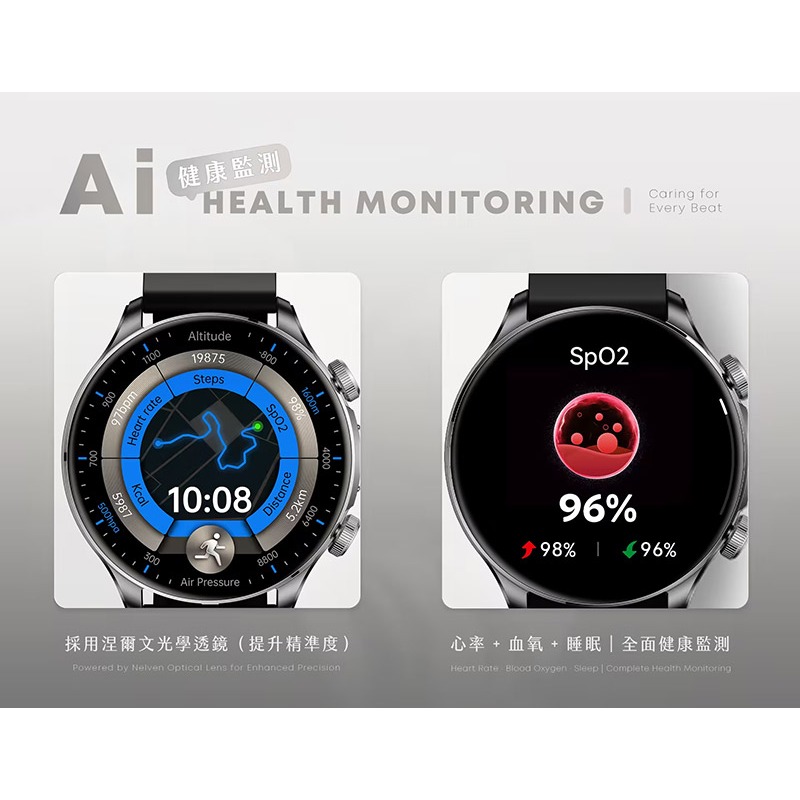 Larmi 樂米 Ai6 智能手錶 智慧手錶 智慧手表 運動手錶 藍牙手錶 繁體中文 超長待機 心率 血氧 睡眠 壓力-細節圖6