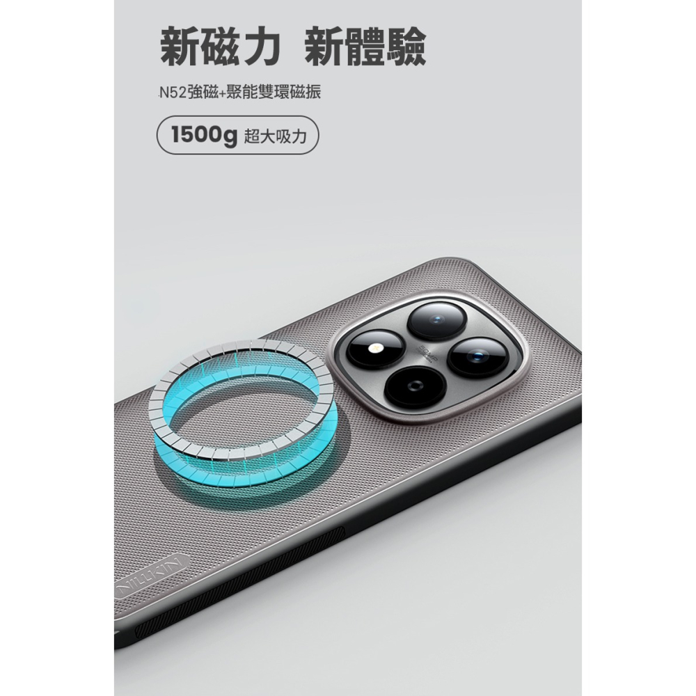 NILLKIN Redmi 紅米 Note 15 Pro 5G 磨砂護盾 Pro 磁吸保護殼(透黑) 保護套 手機殼-細節圖8