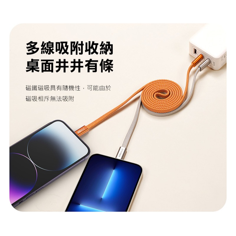 DUX DUCIS AUTO USB Type-C to Lightning 磁性收納充電線(27W)(1M) 傳輸線-細節圖5