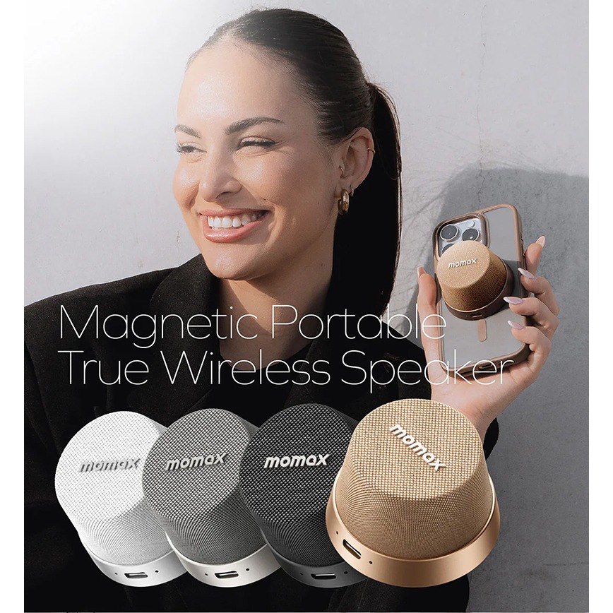 momax BS6TW 1-Vibe Go 迷你磁吸支架無線音箱 藍芽喇叭 藍牙音箱-細節圖3