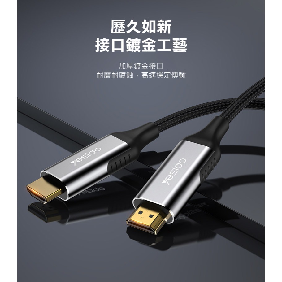 yesido HM11 HDMI 影音傳輸線(8K@60Hz)(HDMI 2.1)(1.8M)-細節圖9