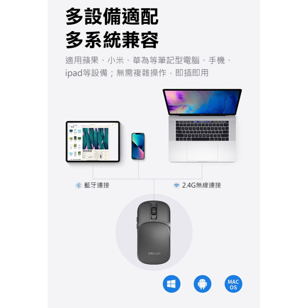DeLUX MF20 Pro 光學滑鼠 口袋輕巧摺疊滑鼠 辦公滑鼠 迷你滑鼠 攜帶式滑鼠-細節圖10
