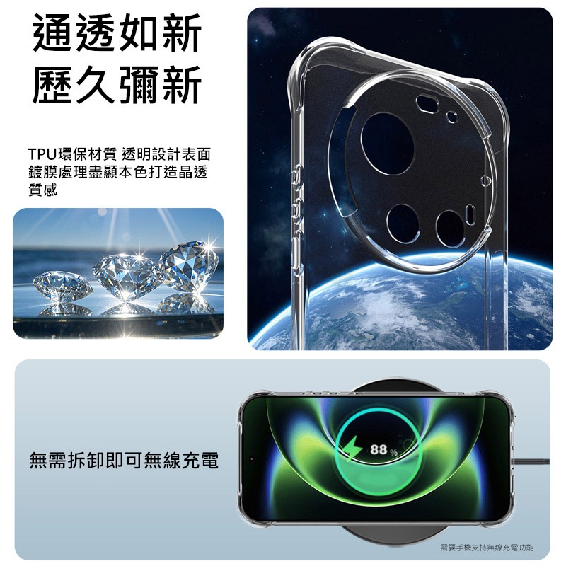 Imak 艾美克 Xiaomi 小米 17 Ultra 5G 全包防摔套(氣囊) 保護殼 防摔殼 氣囊套 透明套 TPU-細節圖5