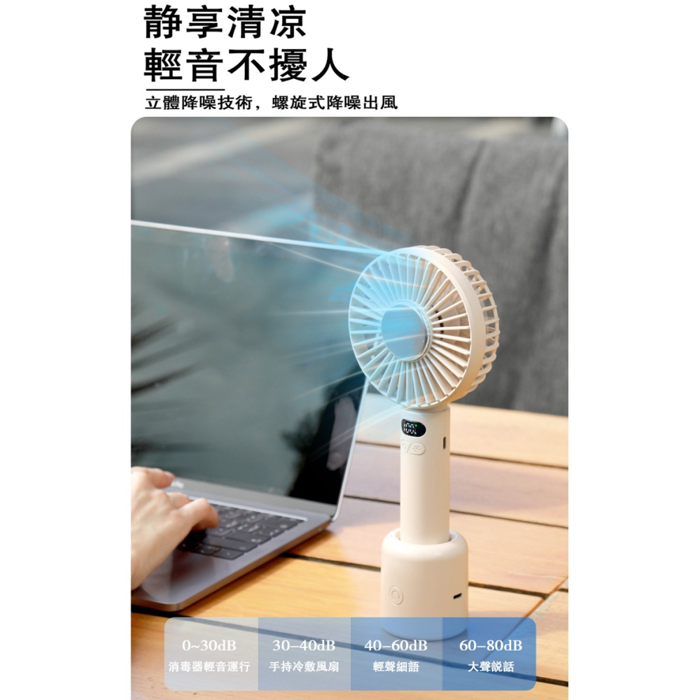 CYKE 632 擺頭製冷風扇 半導體製冷 渦輪風扇 桌面風扇 可站立風扇 旋轉底座 超長續航 BSMI 認證-細節圖6