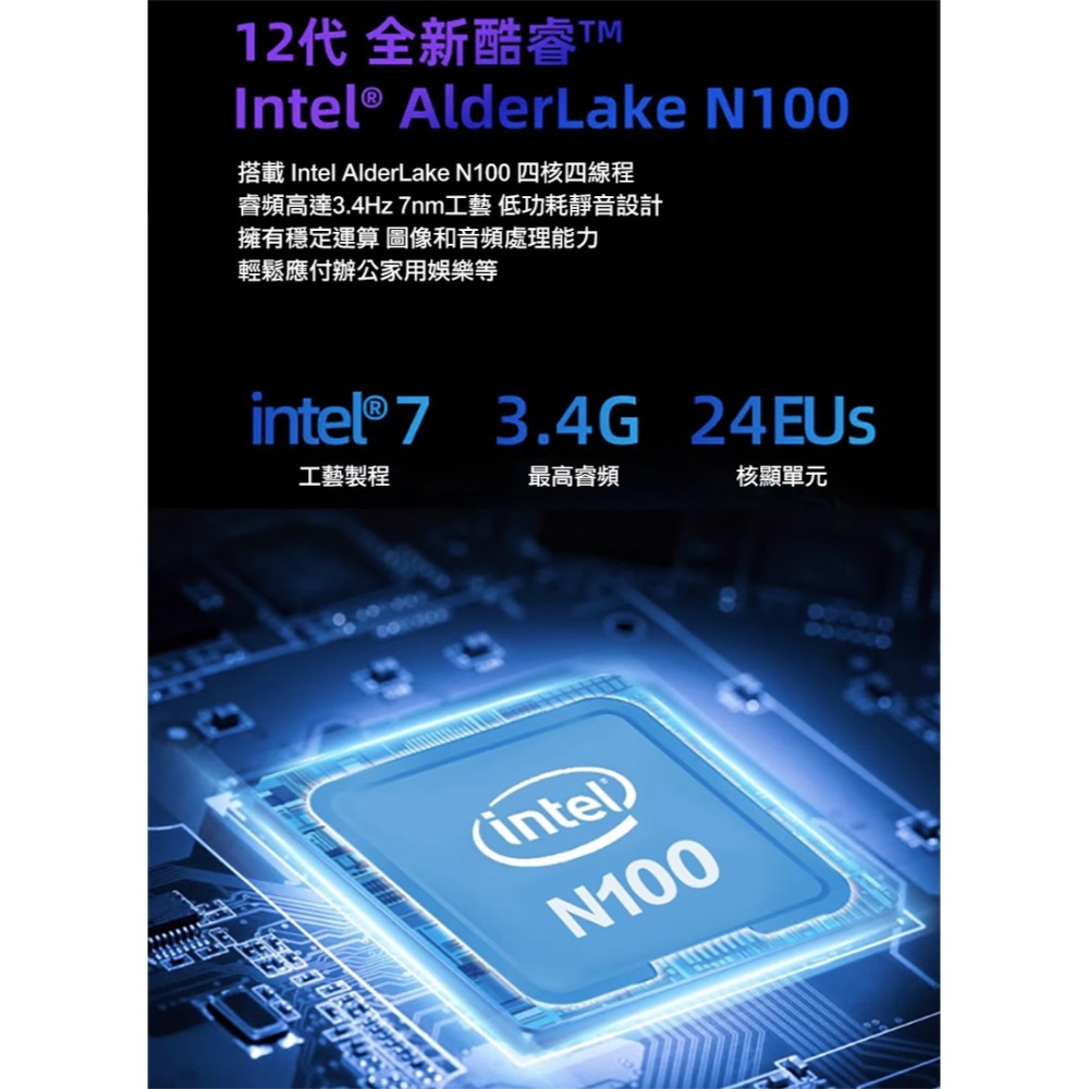 MOREFINE M6S 迷你電腦(Intel N100 3.4GHz) - 12G/(256G)(512G)(1TB)-細節圖3