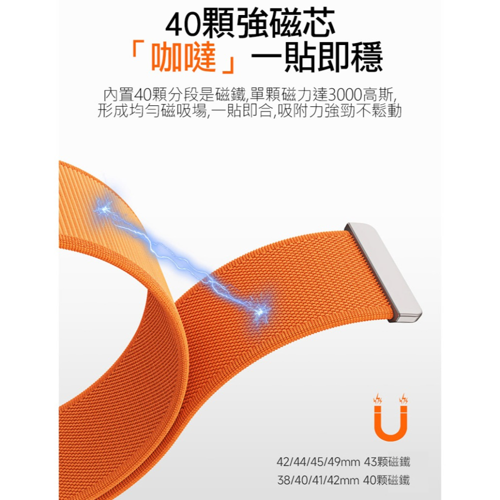 DUX DUCIS Apple Watch (38/40/41/42(十代)mm) YM 尼龍編織磁吸錶帶 手錶帶 表帶-細節圖3