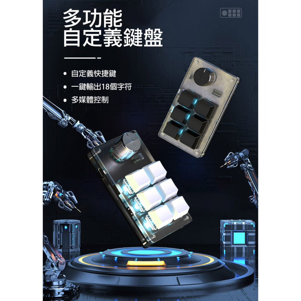 SIKAI 四鍵+旋鈕自定義鍵盤(藍牙版) 可自定義 複製 貼上 快速輸入 快捷鍵 懶人輸入 懶豬豬專用-細節圖2