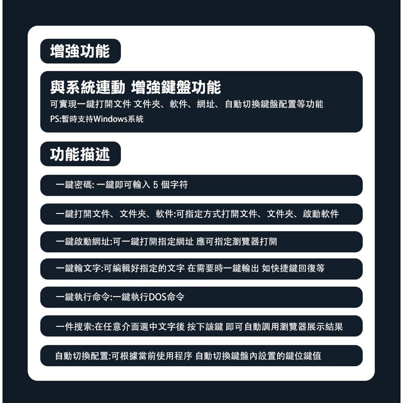 SIKAI 六鍵+旋鈕自定義有線鍵盤 可自定義 複製 貼上 快速輸入 快捷鍵 懶人輸入 懶豬豬專用-細節圖4