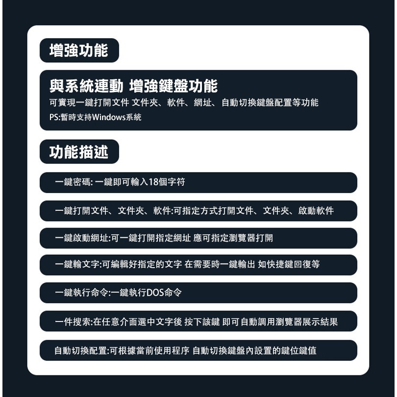 SIKAI 六鍵+旋鈕自定義鍵盤(藍牙版) 可自定義 複製 貼上 快速輸入 快捷鍵 懶人輸入 懶豬豬專用-細節圖5