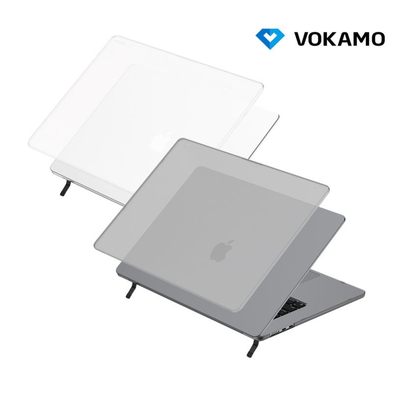 VOKAMO Apple MacBook Air (M2-M4)/ Pro (M1-M5) 防刮支架保護殼 硬殼 防摔殼-細節圖11