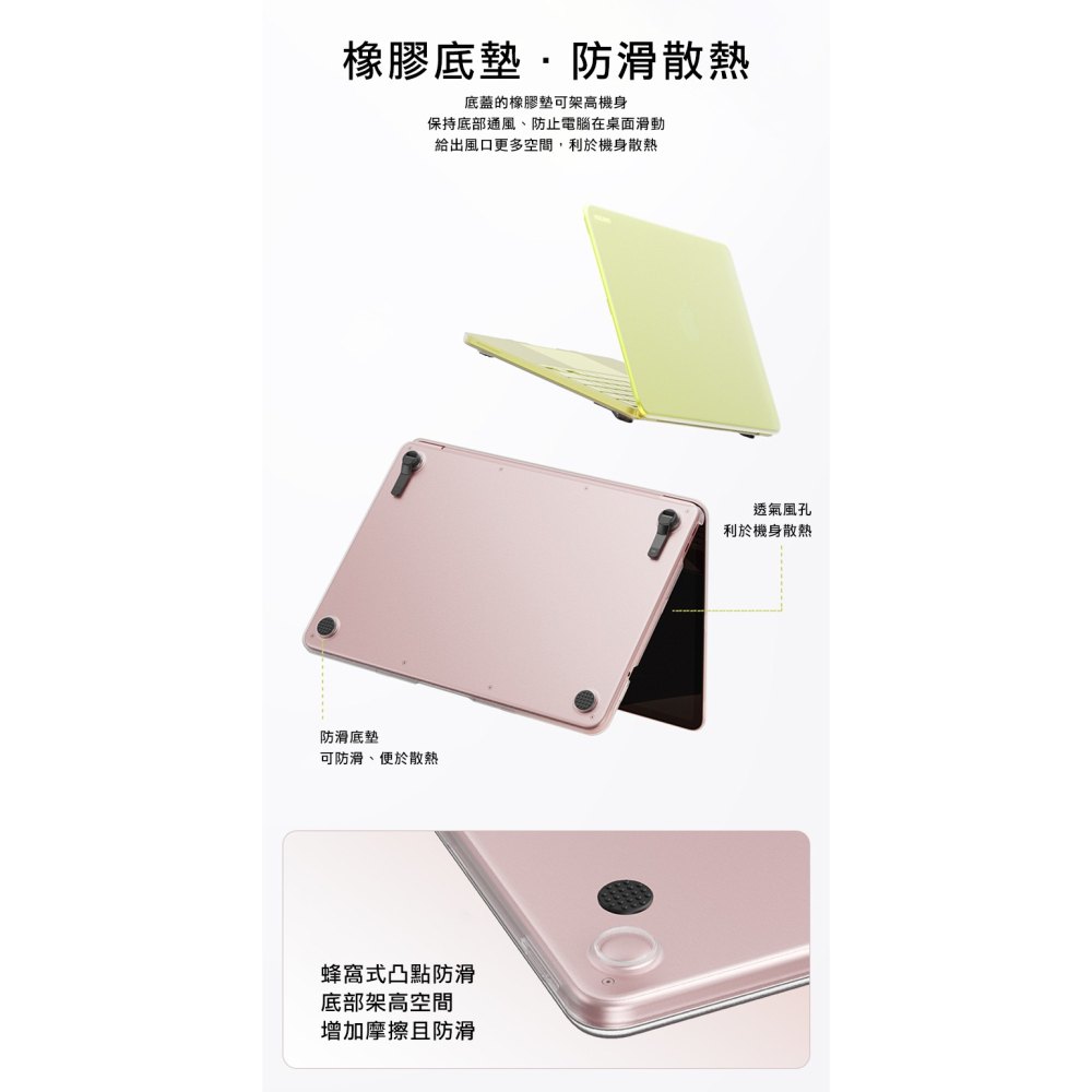 VOKAMO Apple MacBook Neo (A18 Pro) 防刮支架保護殼 硬殼 防摔殼 薄殼-細節圖10