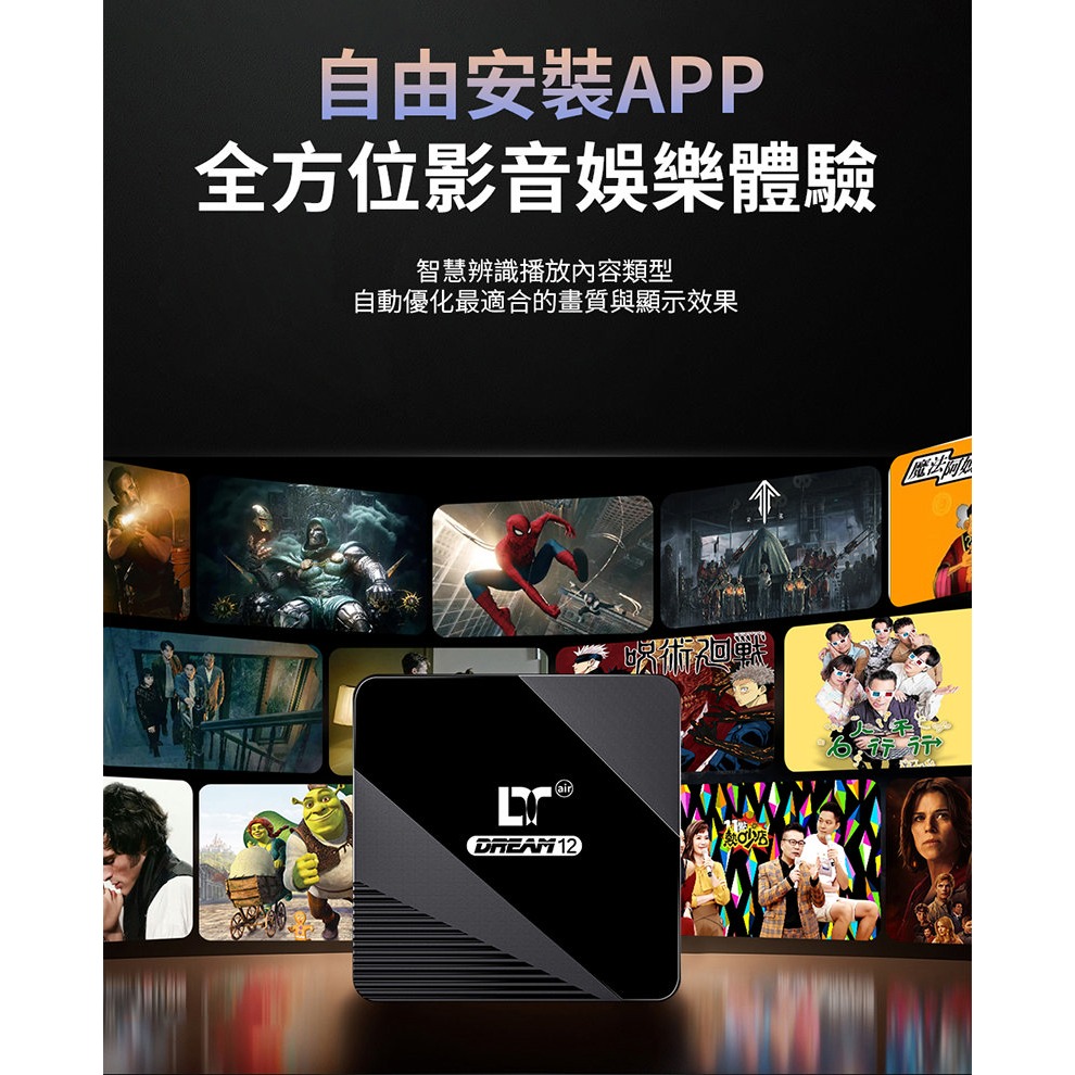 Dream 夢想盒子．12代 【青春版】智慧型語音電視盒 熱烈預購中 Android 14 4K超清影音智慧盒子 機上盒-細節圖5