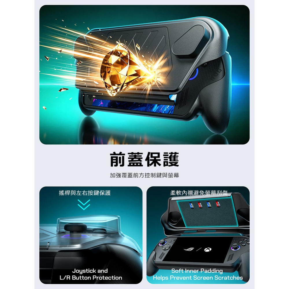 JSAUX PC0132 ROG Xbox Ally / ROG Xbox Ally X 分體保護殼 掌機保護套 遊戲機-細節圖4