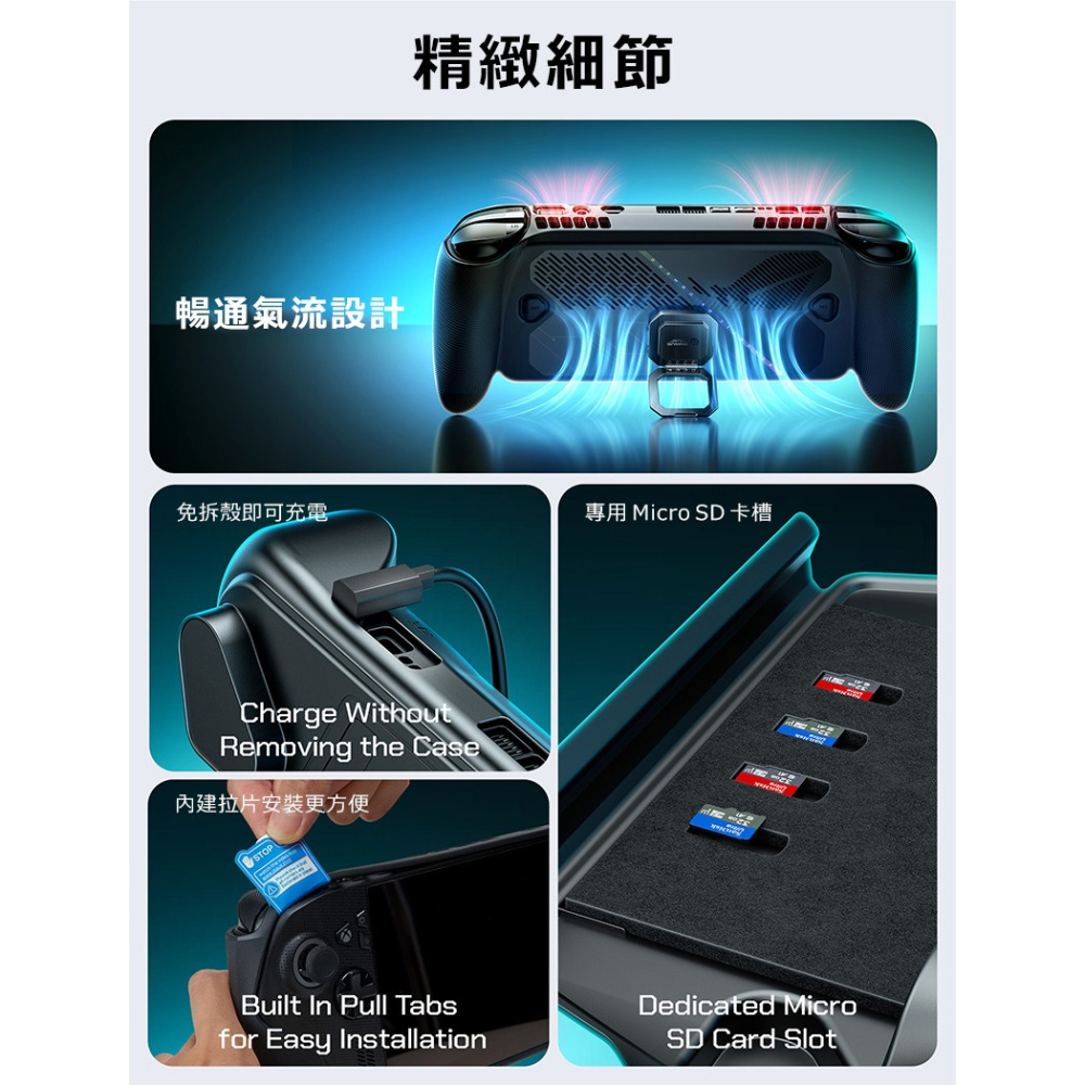 JSAUX PC0132 ROG Xbox Ally / ROG Xbox Ally X 分體保護殼 掌機保護套 遊戲機-細節圖7