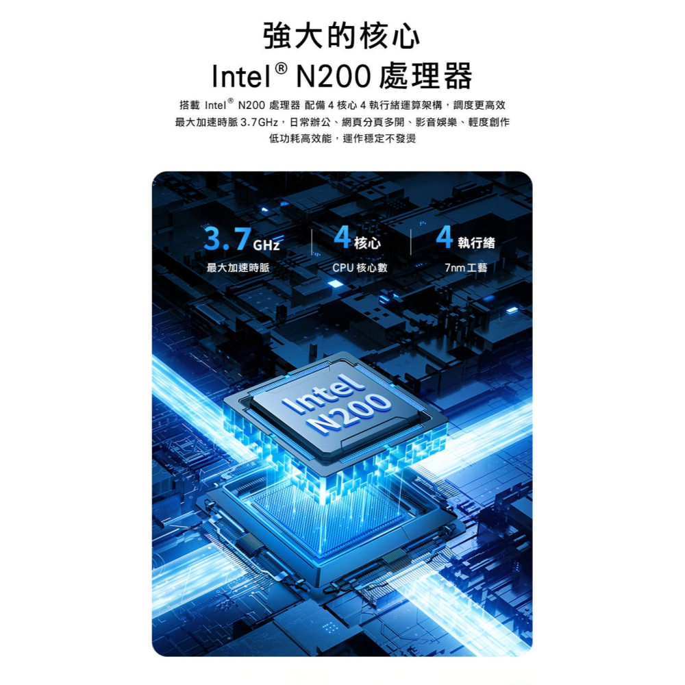 Zwide T7 掌上平板電腦(Intel N200 3.7GHz) - 16G 系列 小主機 掌上電腦 平板電腦 WI-細節圖8