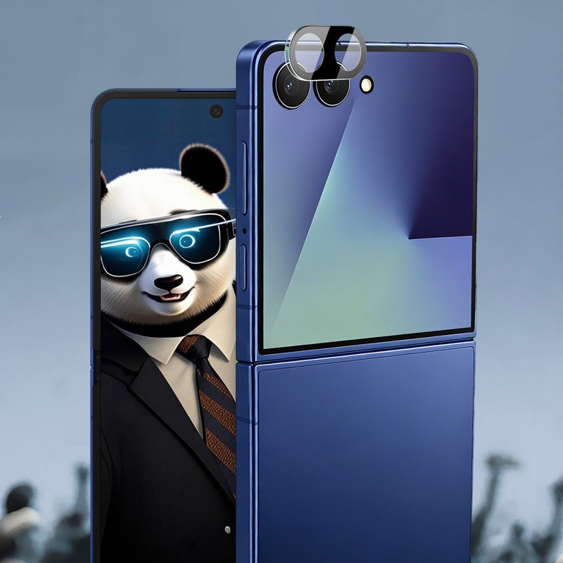 Imak 艾美克 SAMSUNG 三星 Galaxy Z Flip 8 5G 鏡頭玻璃貼(一體式)(曜黑版) 奈米吸附-細節圖6