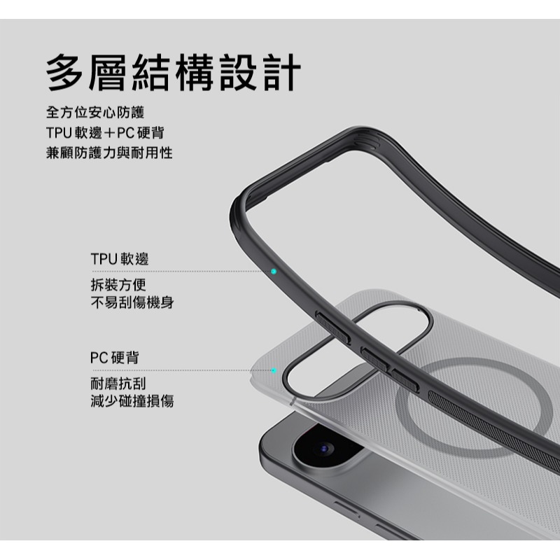 NILLKIN Google Pixel 11 磨砂護盾 Pro 磁吸保護殼 保護套 手機殼 磁吸殼 雙料殼-細節圖5