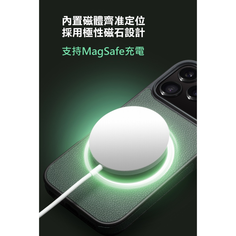 QIALINO Apple iPhone 18 Pro / 17 Pro 荔枝紋皮套(二合一) 牛皮 可站立 分離式-細節圖11