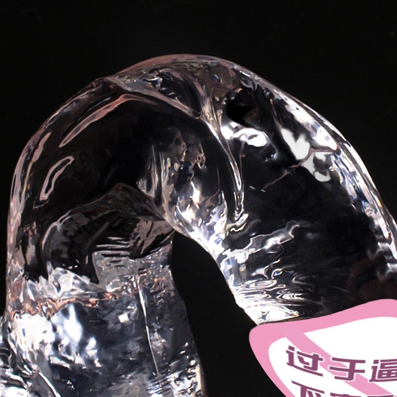(現貨)透明果凍水晶中大號無蛋蛋模擬陽具穿戴成人女用假陰莖自慰情趣用品-細節圖5