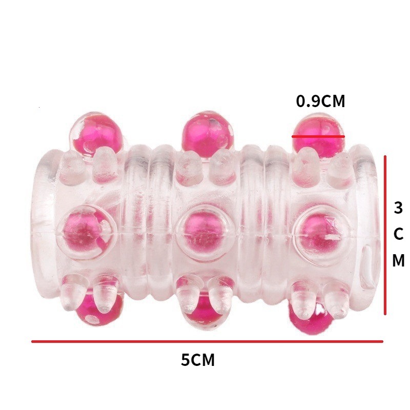 (現貨)十二龍珠水晶環男用情趣用品鎖精環狼牙套成人情趣用品(隨機色出貨)-細節圖3