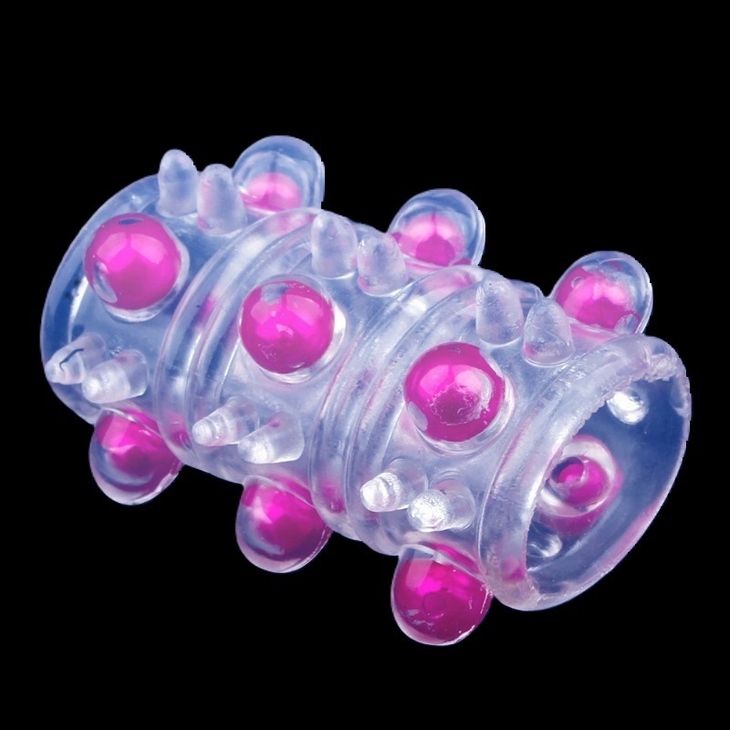 (現貨)十二龍珠水晶環男用情趣用品鎖精環狼牙套成人情趣用品(隨機色出貨)-細節圖4