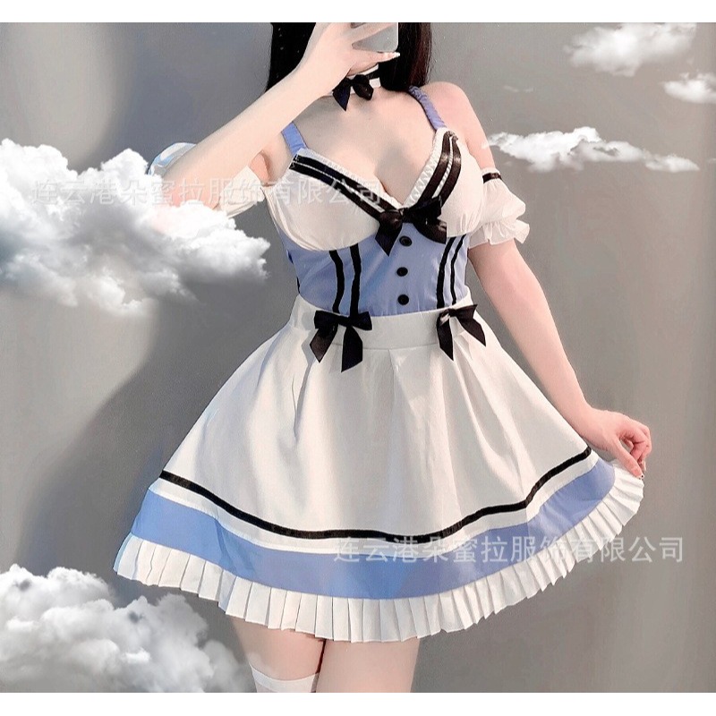 (現貨)女傭裝睡衣免脫女僕激情挑逗可愛純欲制服套裝+同款襪-細節圖3