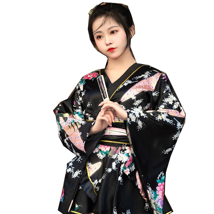 (現貨)日式浴衣睡袍中款改良傳統和服cos動漫舞台派對寫真演出-細節圖5